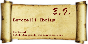 Berczelli Ibolya névjegykártya